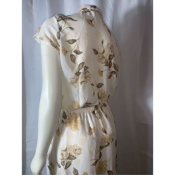 Vintage Chiffon Floral Skirt Set Medium - Picture 5 of 14